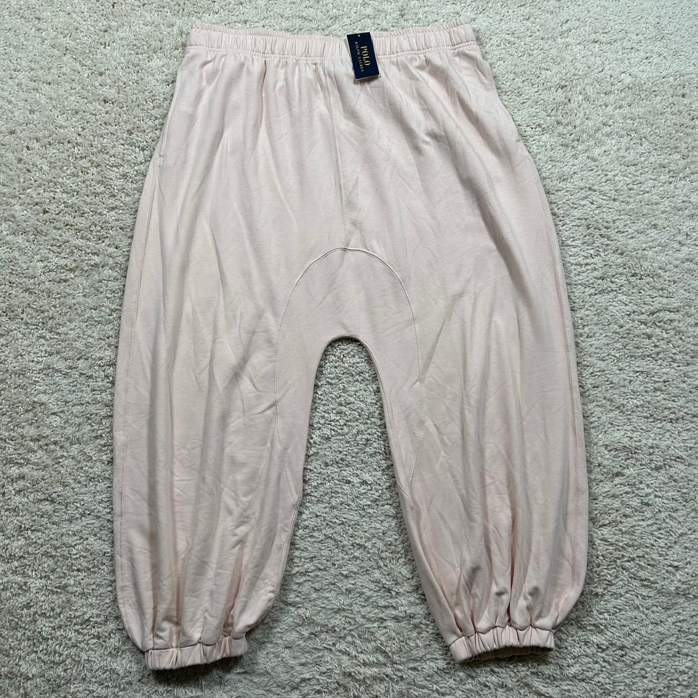 Polo Ralph Lauren Fleece Balloon Athletic Pant XXL Pink Stretch Joggers New NWT